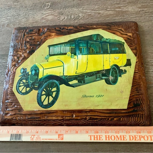 Vintage Wooden picture of Berna 1921 - Picture 3 of 10